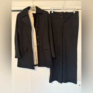 Vintage Banana Republic Black Wool Suit